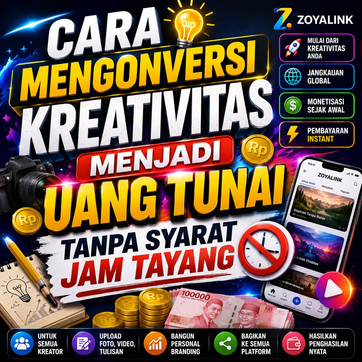 Cara Mengonversi Kreativitas Menjadi Uang Tunai Tanpa Syarat Jam Tayang