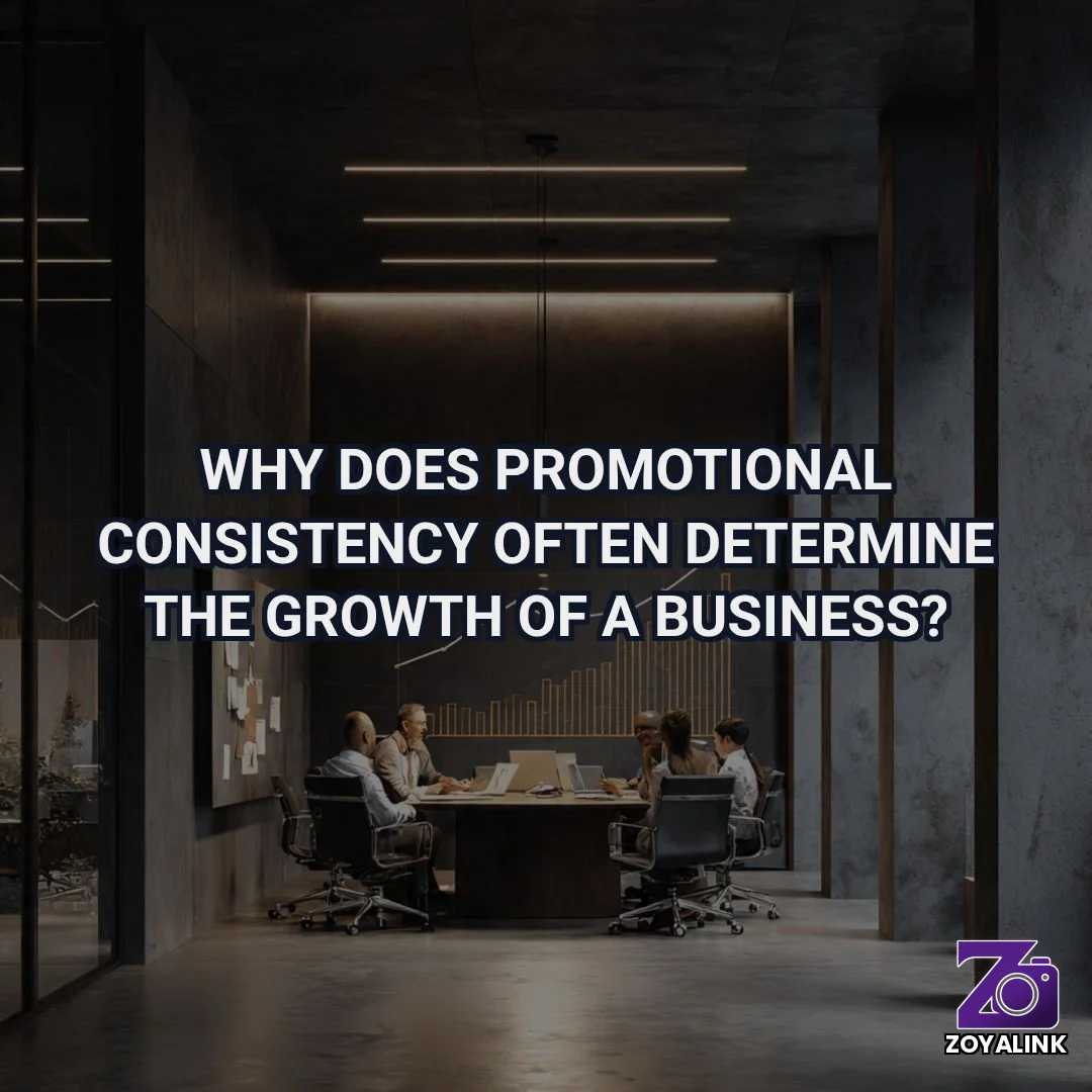 Why does promotional consistency often determine the growth of a business?
