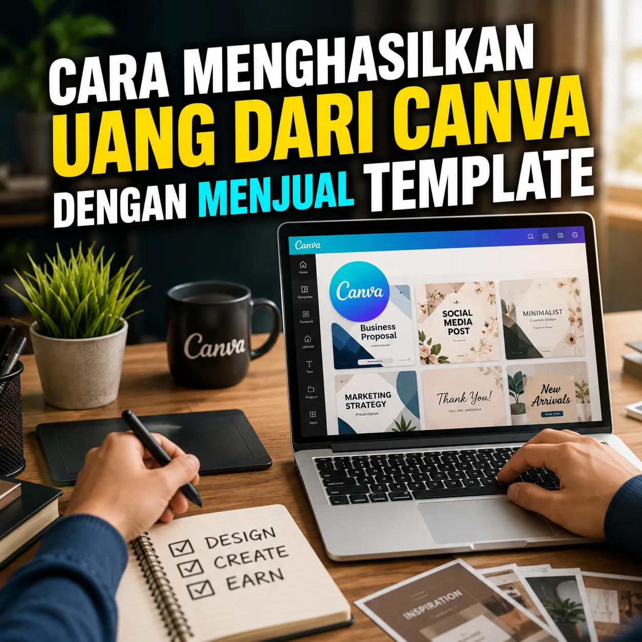 Cara Menghasilkan Uang dari Canva dengan Menjual Template: Panduan Lengkap untuk Pemula hingga Profesional