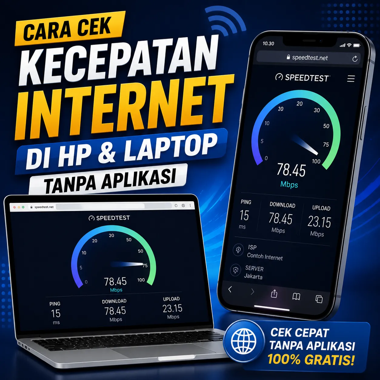 Cara Cek Kecepatan Internet di HP dan Laptop Tanpa Aplikasi