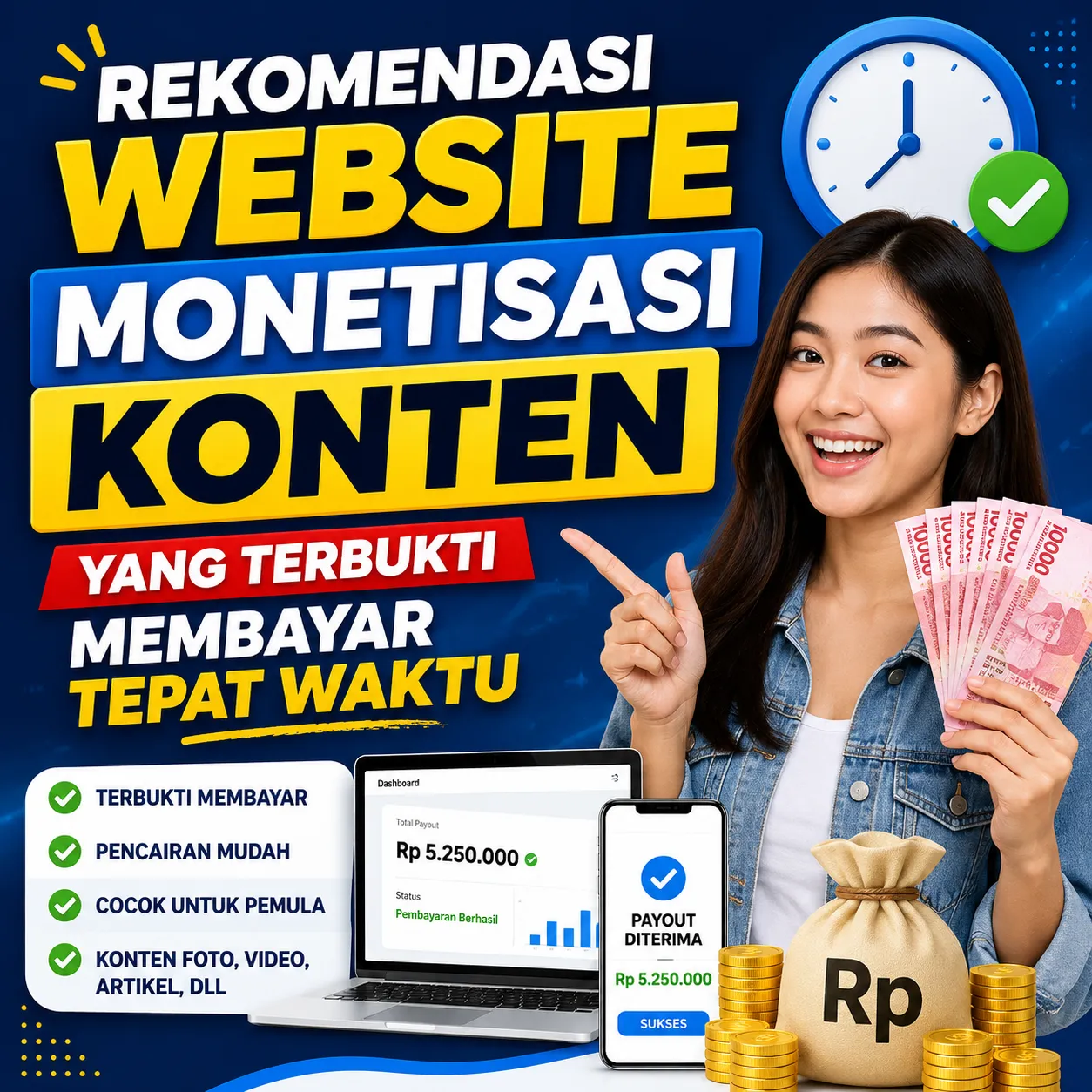 Rekomendasi Website Monetisasi Konten yang Terbukti Membayar Tepat Waktu
