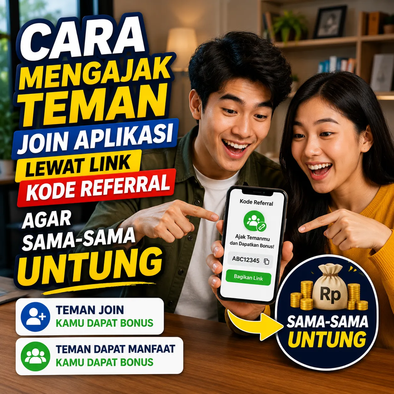 Cara Mengajak Teman Join Aplikasi Lewat Link Kode Referral Agar Sama-Sama Untung