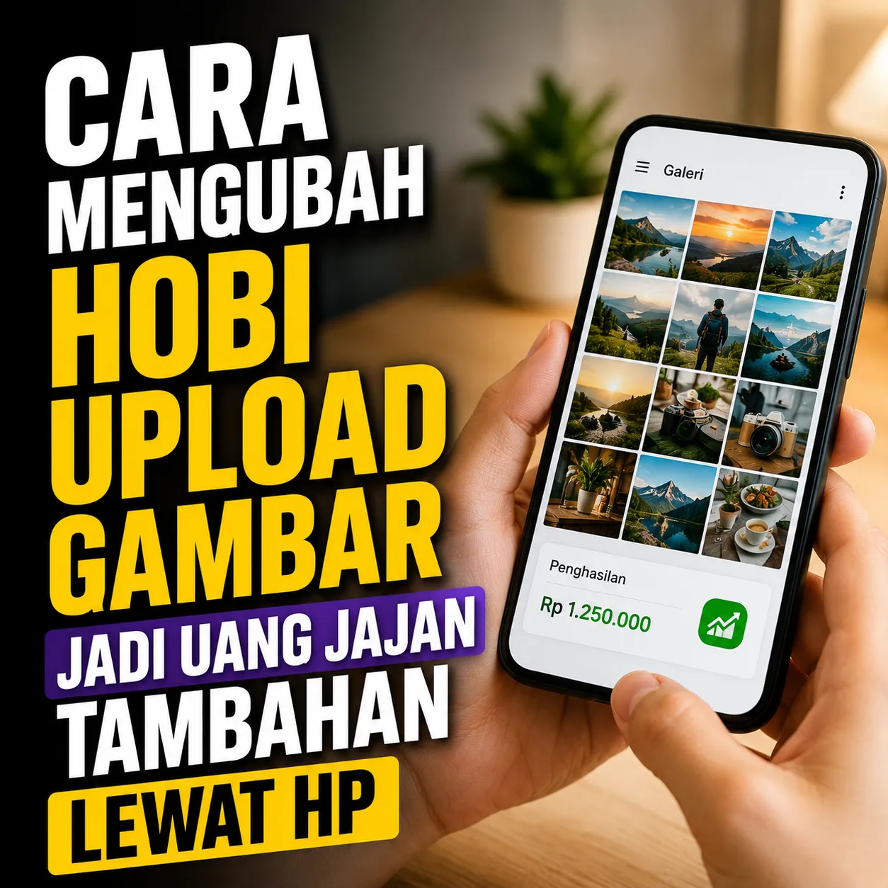 Cara Mengubah Hobi Upload Gambar Jadi Uang Jajan Tambahan Lewat HP